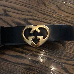 Gucci belt with Gold Heart GG buckle size 40in